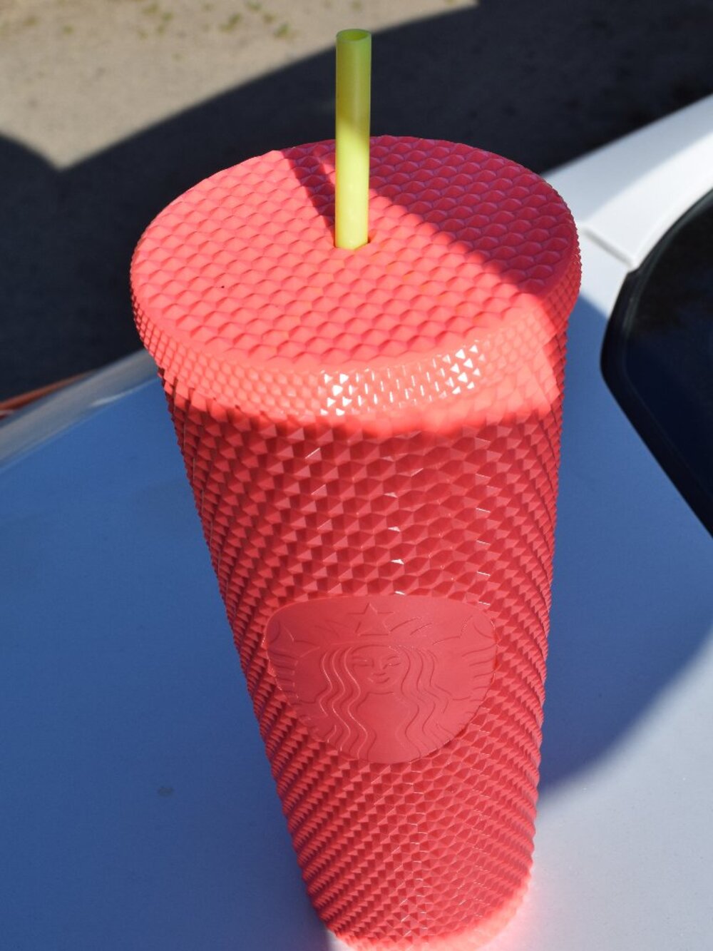 NWT Starbucks Summer 2022 Studded Dragonfruit Tumbler | 24oz Venti | Neon Coral
